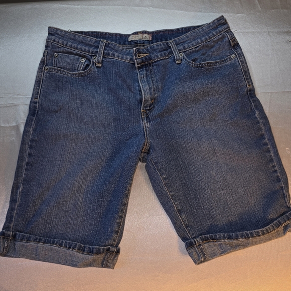 Levi's 515 Blue Denim Low Rise Shorts - Picture 1 of 7
